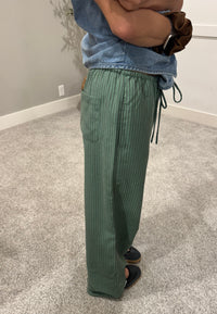 Dena Striped Pant | Green