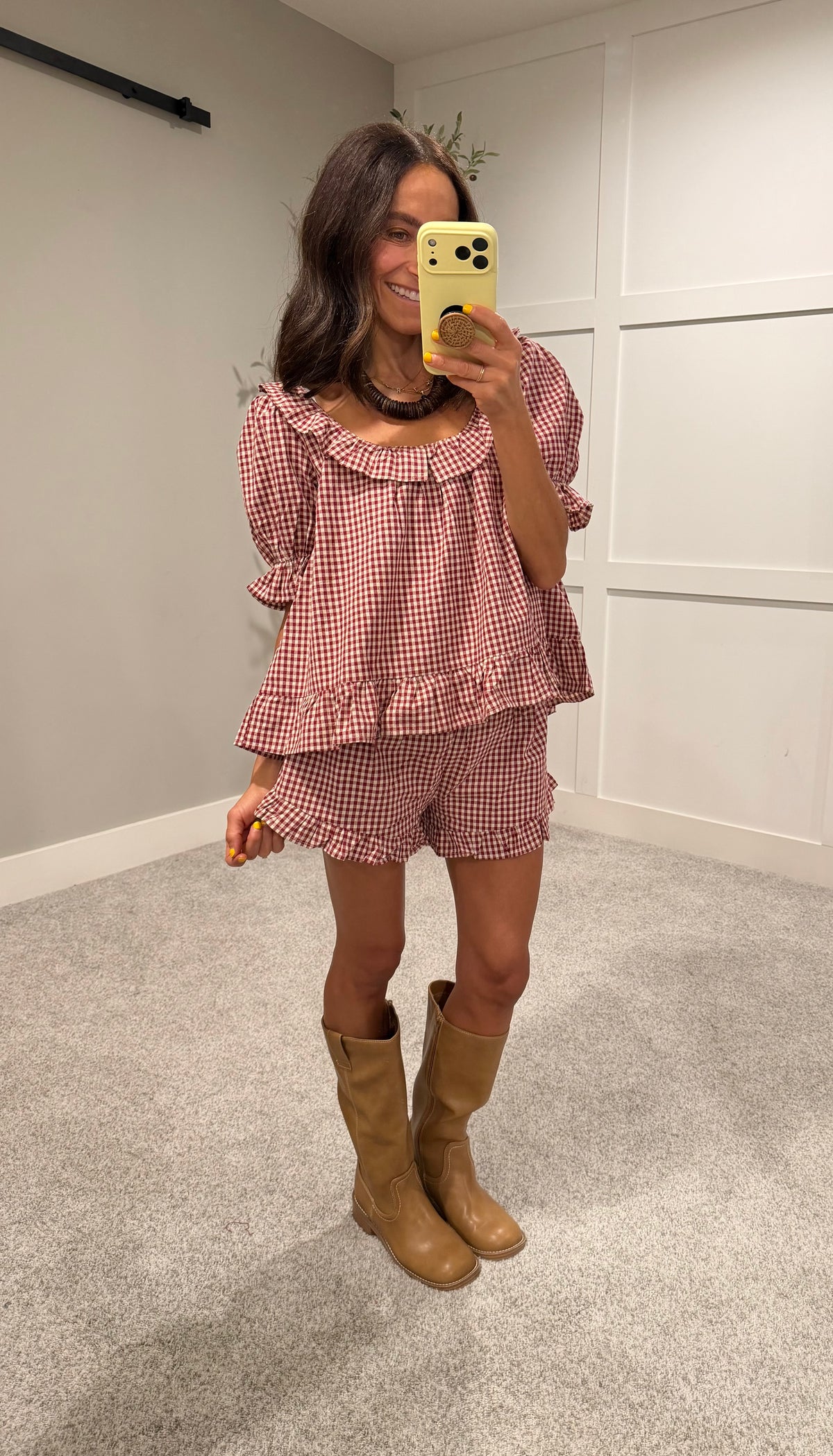Gwennie Set | Burgundy/Cream