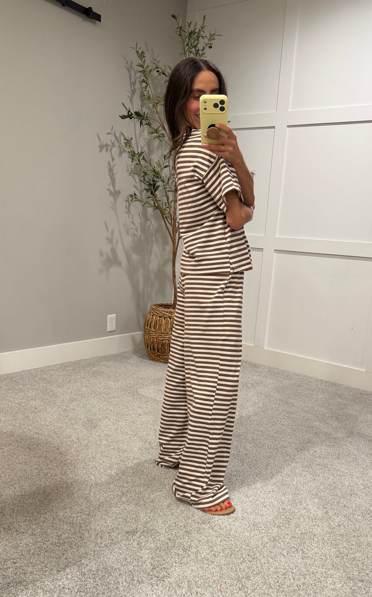 Bailey Striped Set | Brown