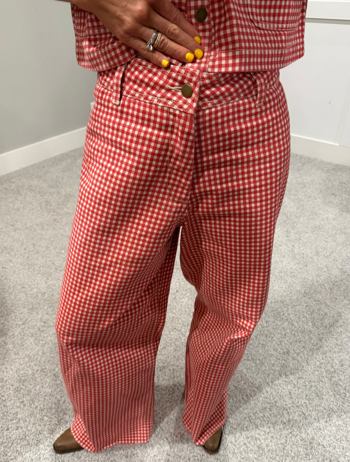 Big Red Gingham Pants