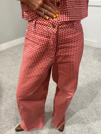 Big Red Gingham Pants