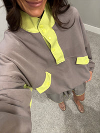 Ava Set | Stone Taupe/Lime