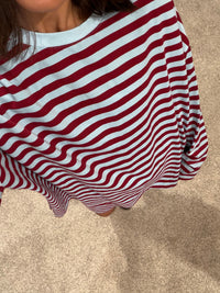 The Marlowe Stripe Set | Burgundy/Blue
