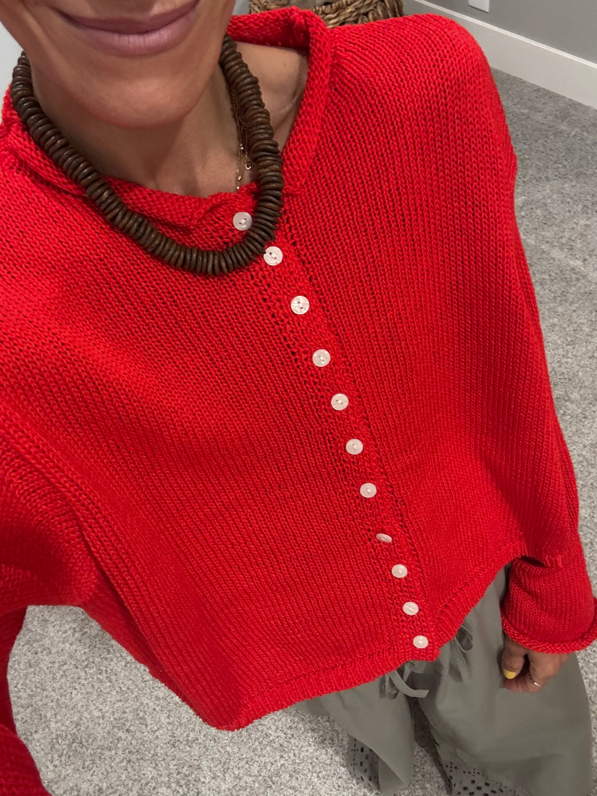 Aya Cardigan | Scarlet