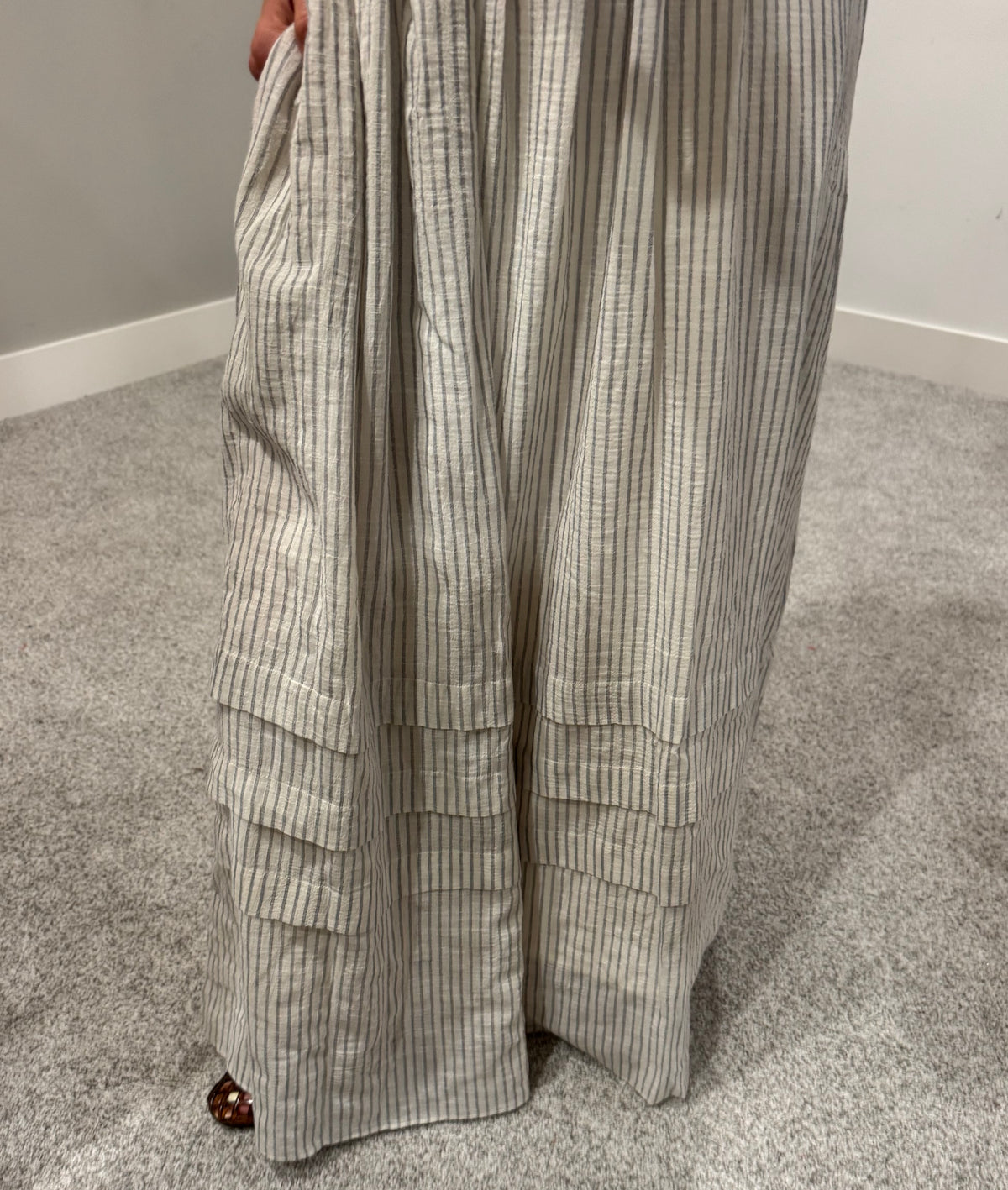 Coco Cotton Dress | Striped Natural
