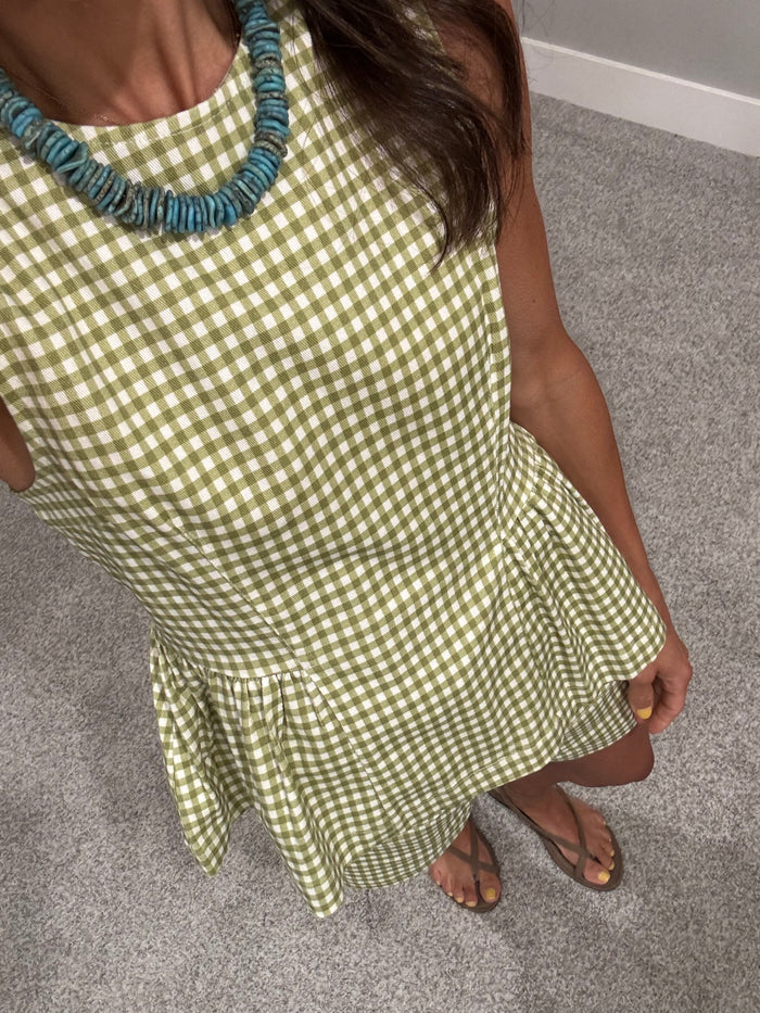 Isla Gingham Set | Matcha
