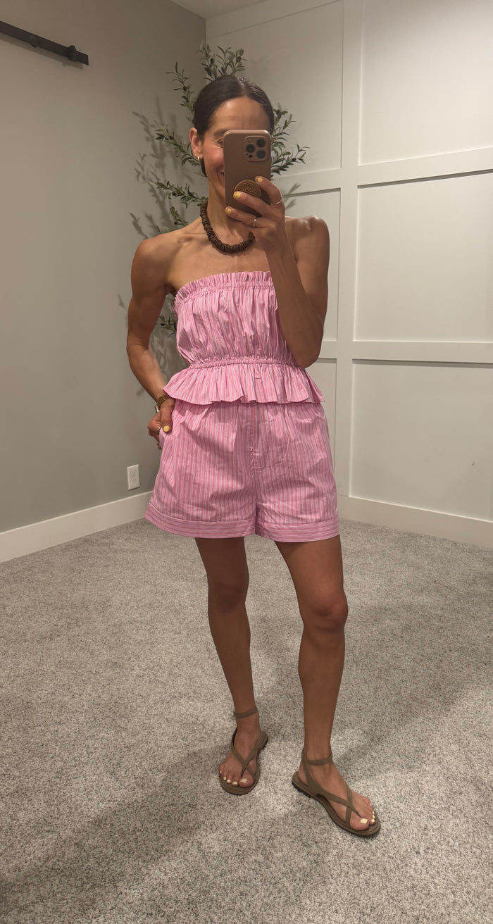 Isabel Striped Set | Pink