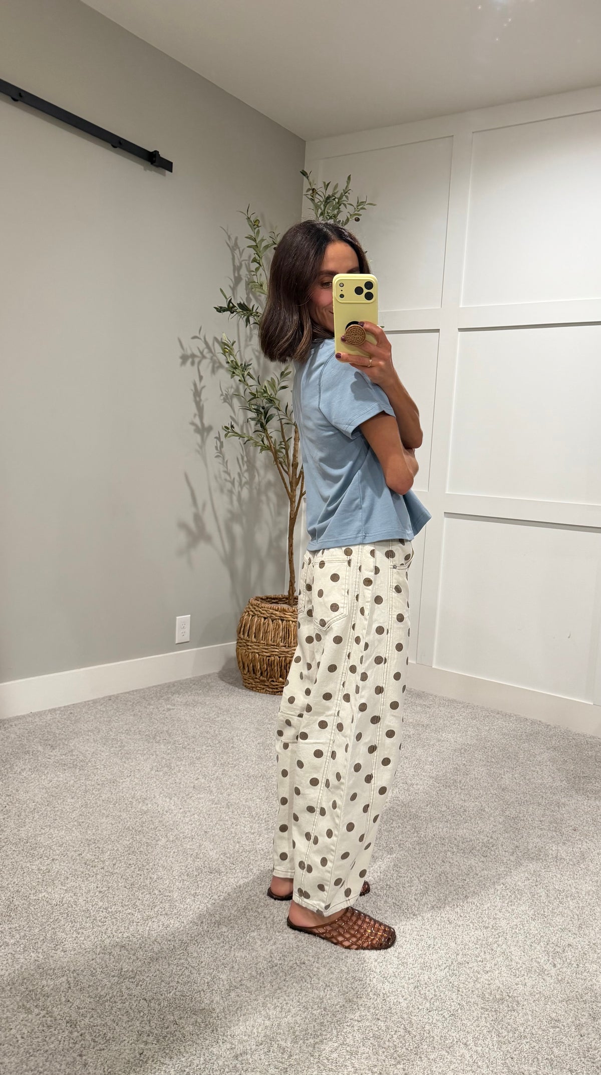 The Chloe Top | Blue/Brown