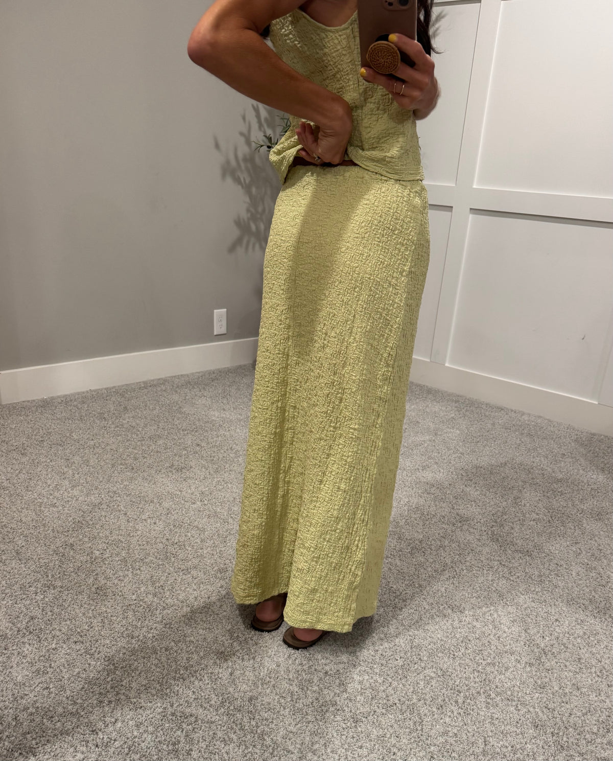 Moon Textured Set | Pale Lime
