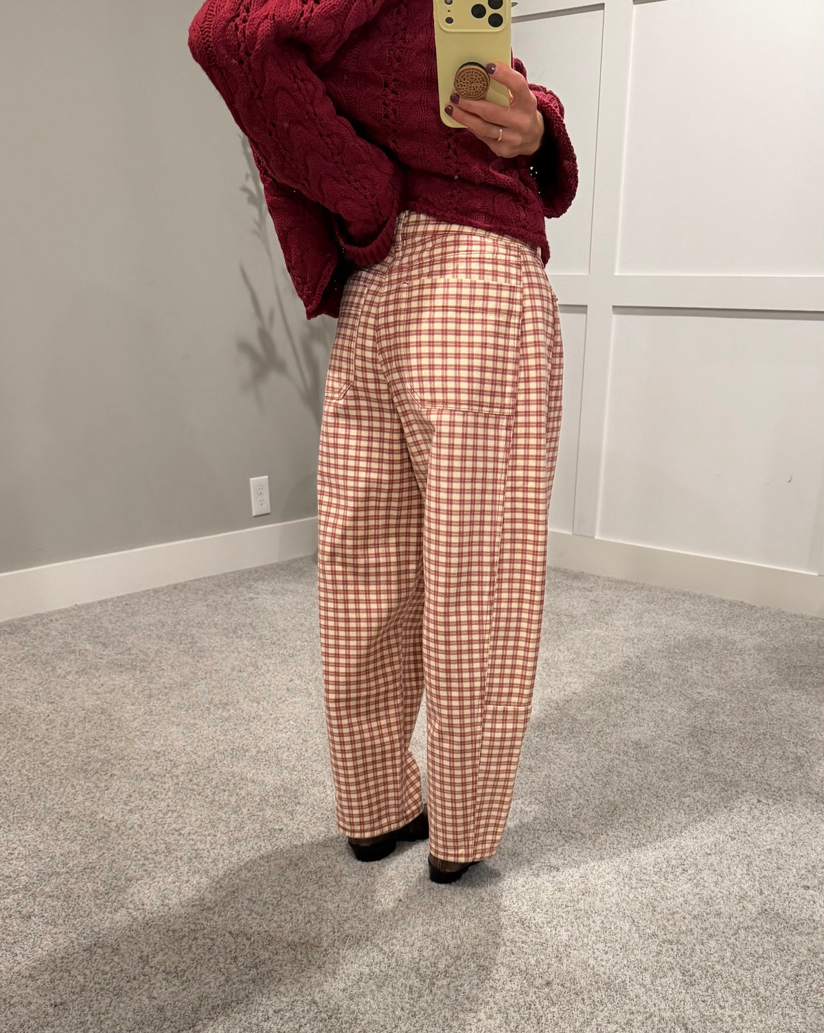 Dallas Checkered Barrel Denim | Rosewood