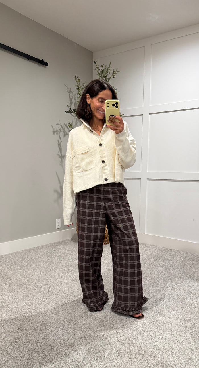 The Mabel Funnel Neck Cardigan | Cream