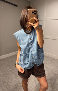 Jada Denim Vest Top