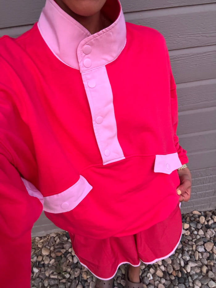 Ava Set | Candy Red/Baby Pink