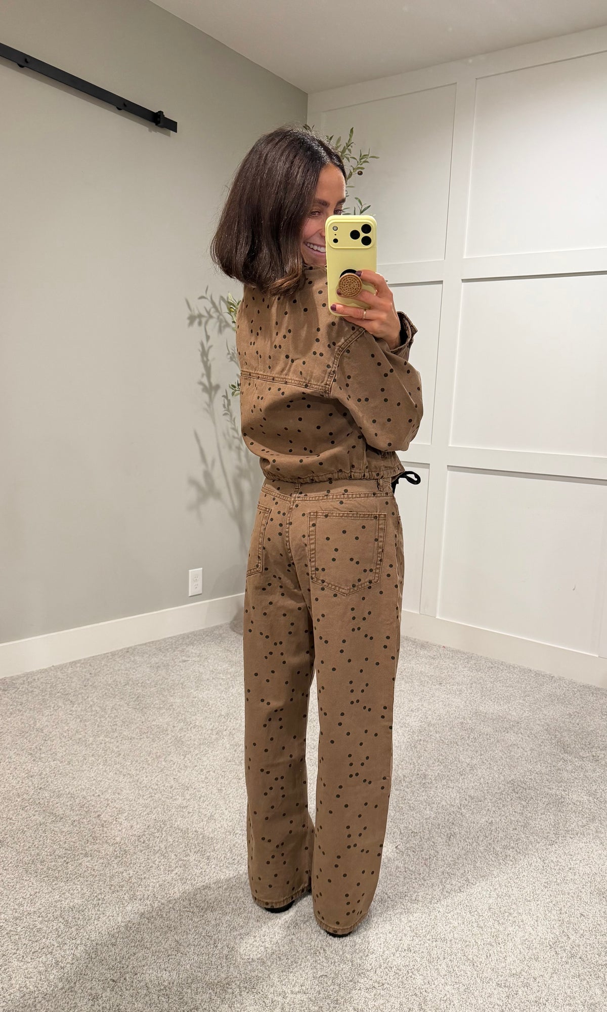 The Jo Jo Polka Dot Jacket | Cocoa/Black