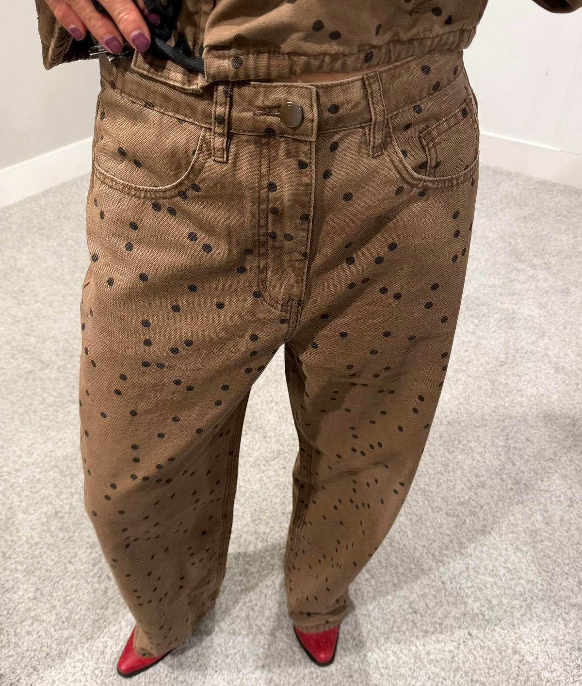 The Jo Jo Polka Dot Pants | Cocoa/Black