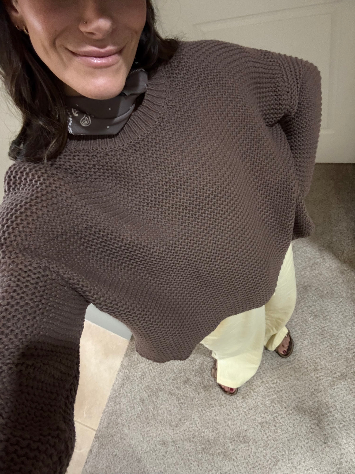 Stuart Knitted Top | Chocolate Brown