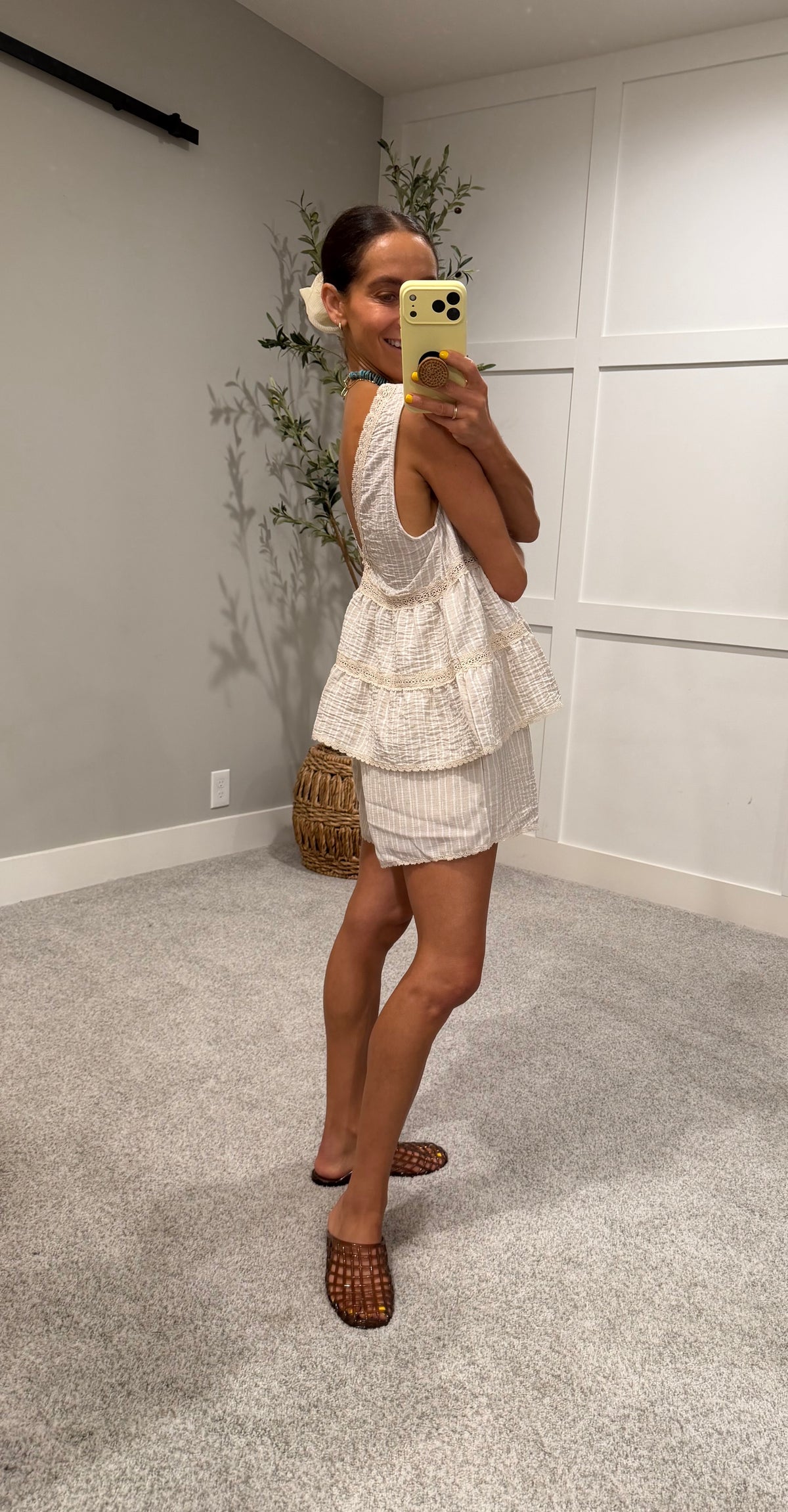 Stassi Lace Striped Set | Natural