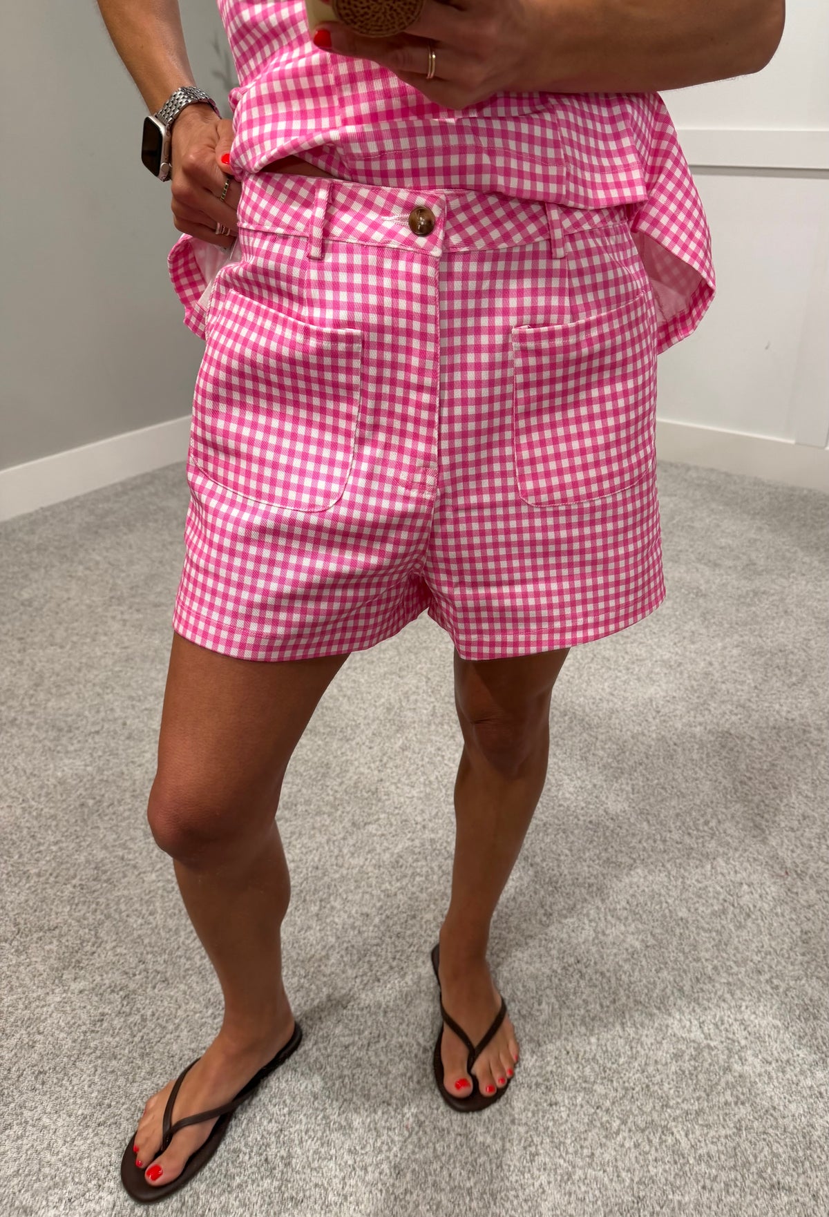 Isla Gingham Set | Pink