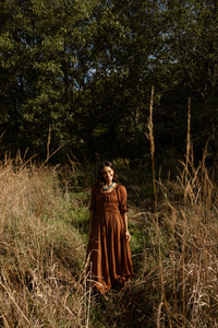 The Solana Smocked Dress | Warm Brown