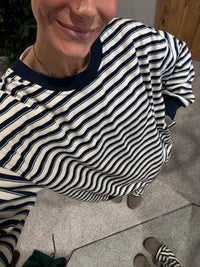Crew Navy Striped Sweatshirt