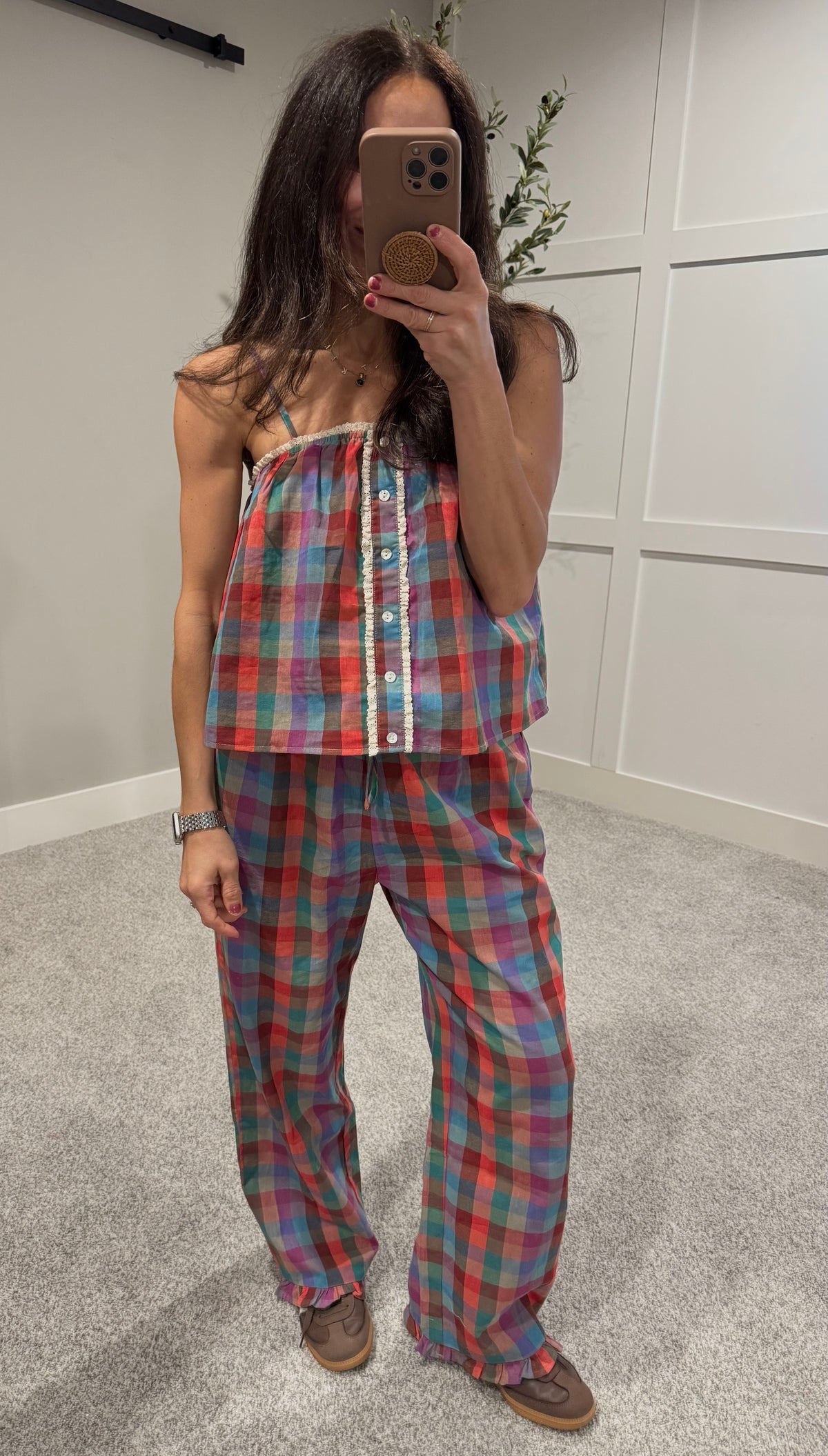 Pippa Plaid Top