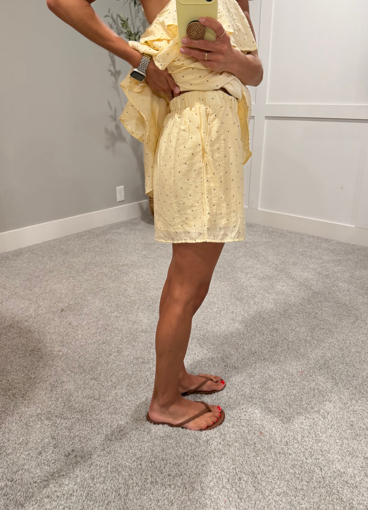 Seaside Tiered Set | Butter Yellow Polka Dot