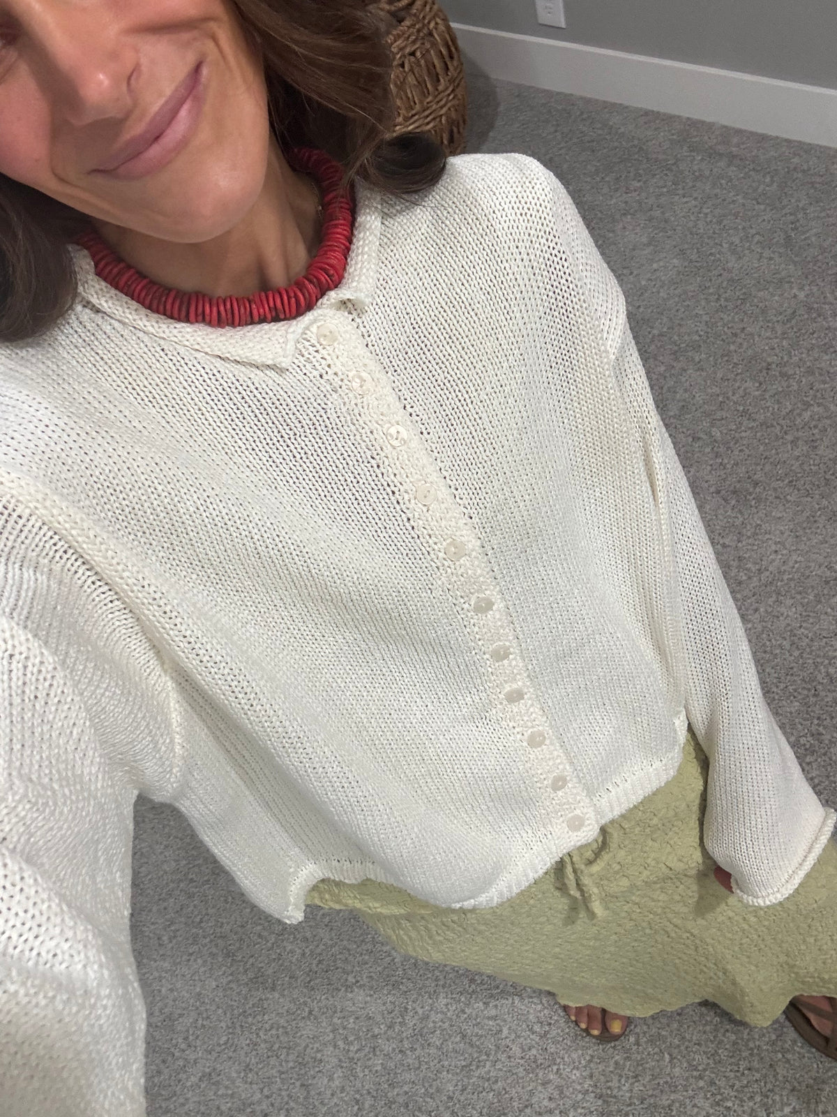 Aya Cardigan | Off White/Ivory