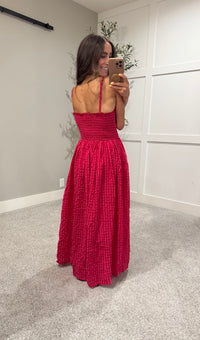 Mena Cherry Gingham Dress
