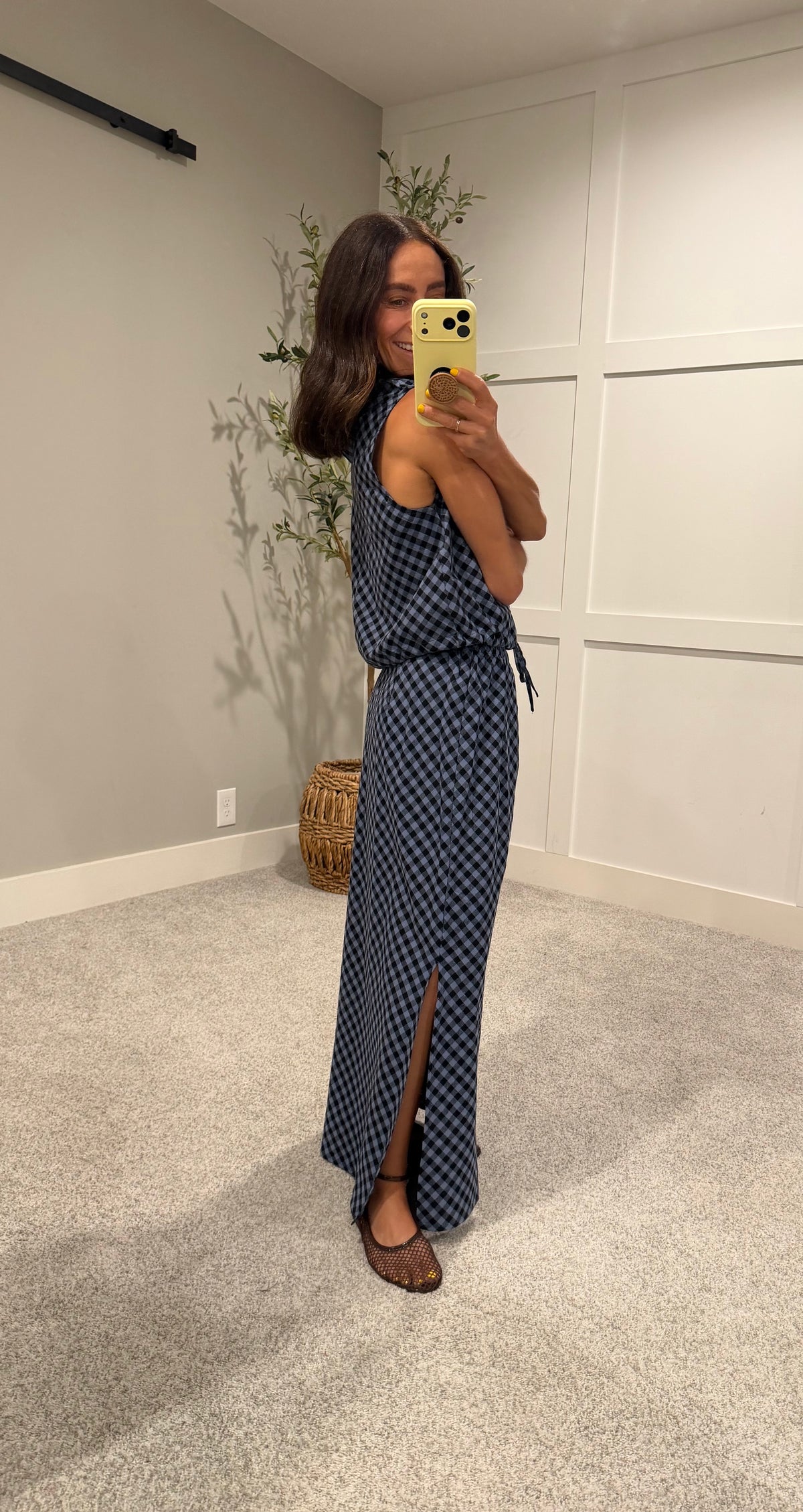 Sally Plaid Set | Navy/Blule