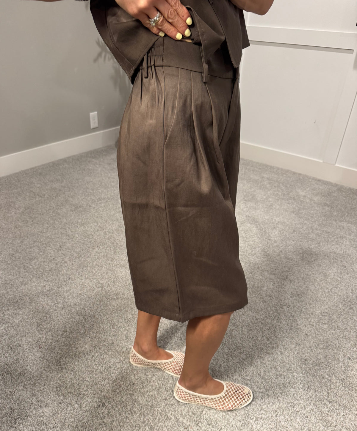 Jade Bermuda Trouser | Brown
