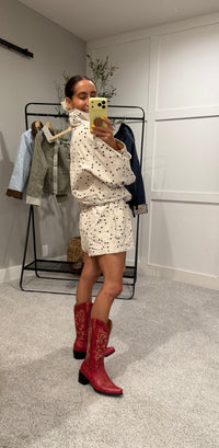 The Jo Jo Polka Dot Jacket | Ecru/Black