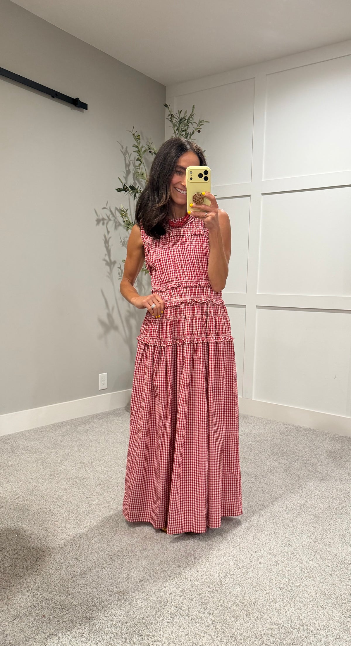 Neily Gingham Maxi | Red