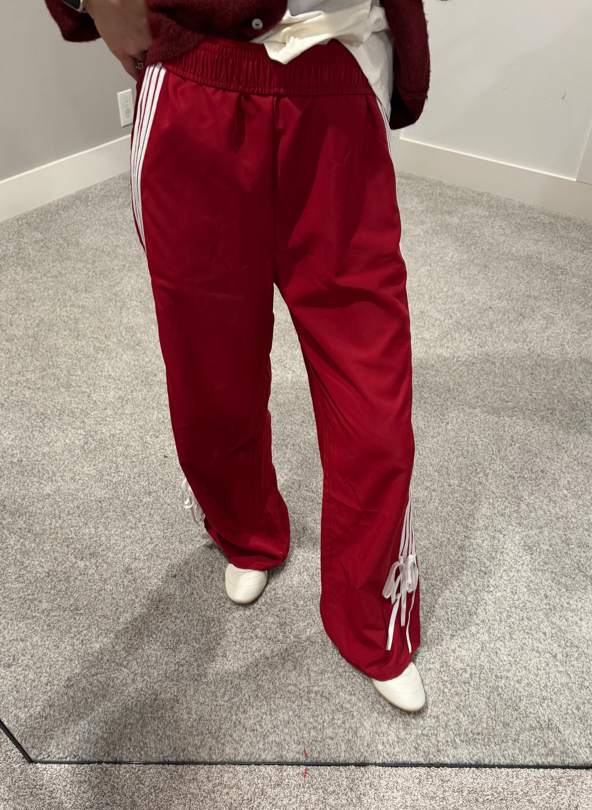Bryson Stripe Track Pant | Deep Red