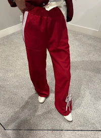Bryson Stripe Track Pant | Deep Red