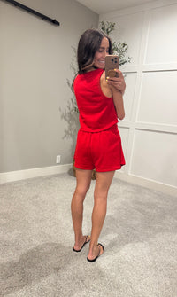 Kailee Skort Set | Red