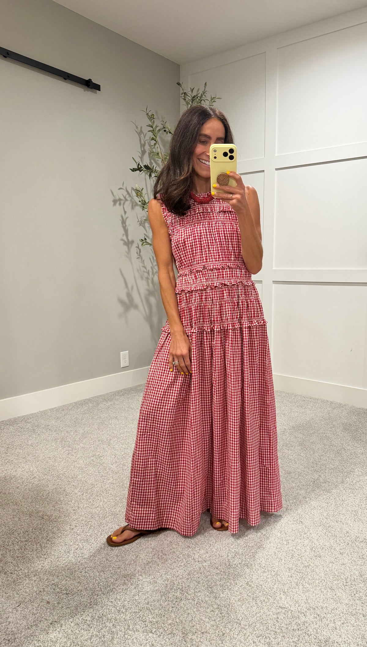 Neily Gingham Maxi | Red