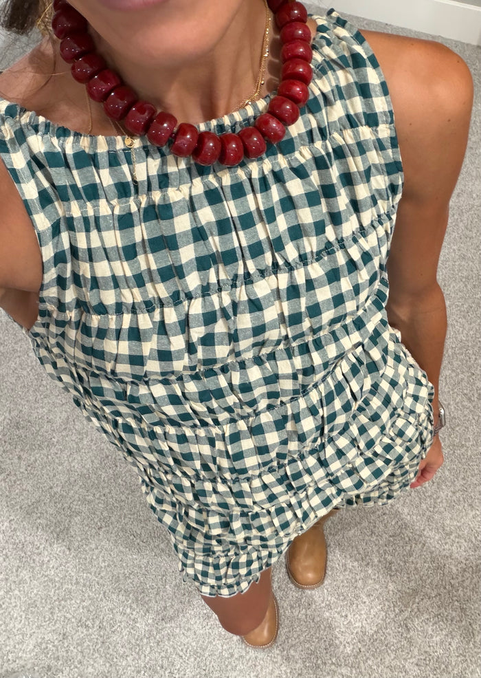 Delilah Smocked Top | Green