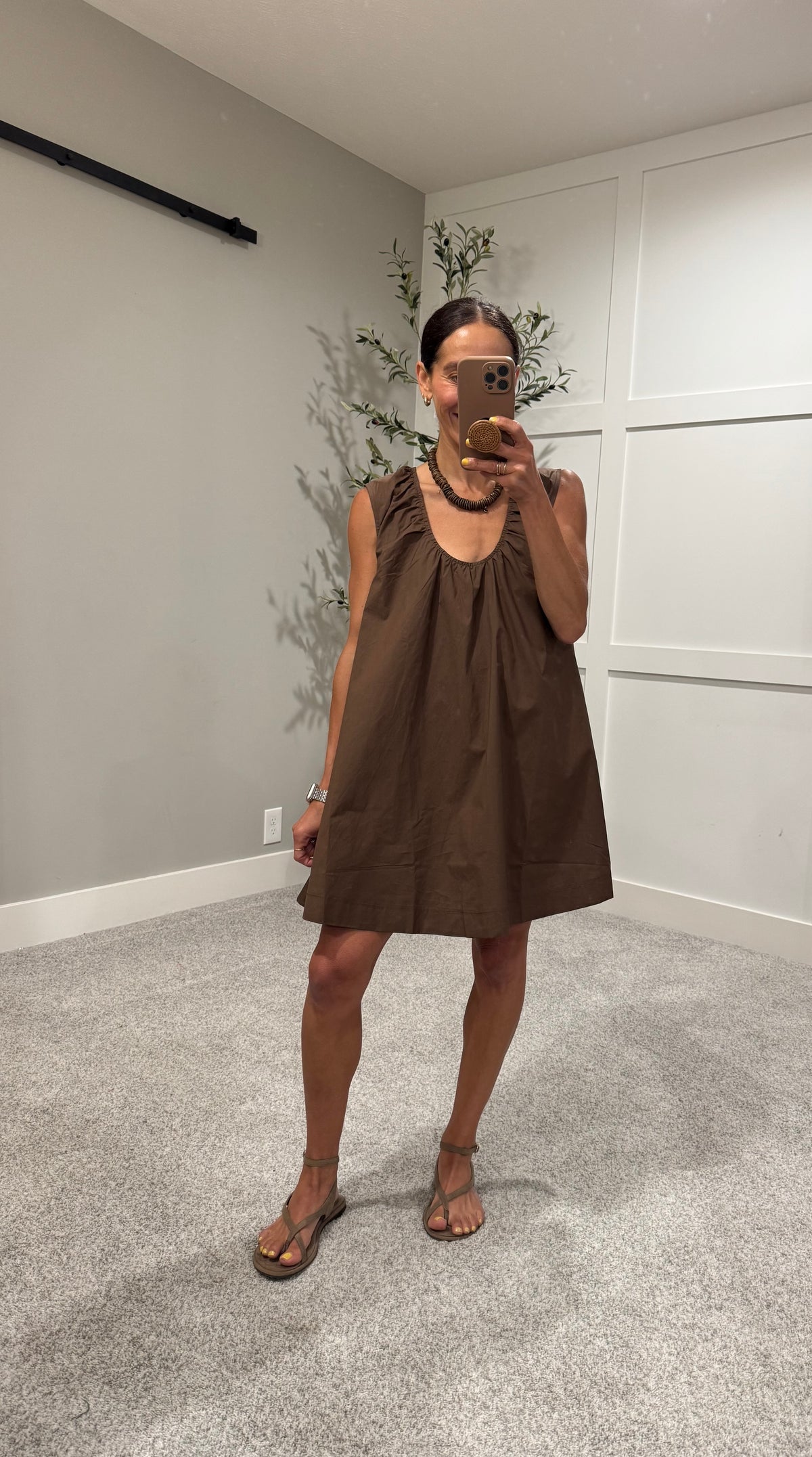 Talia Swing Dress | Brown