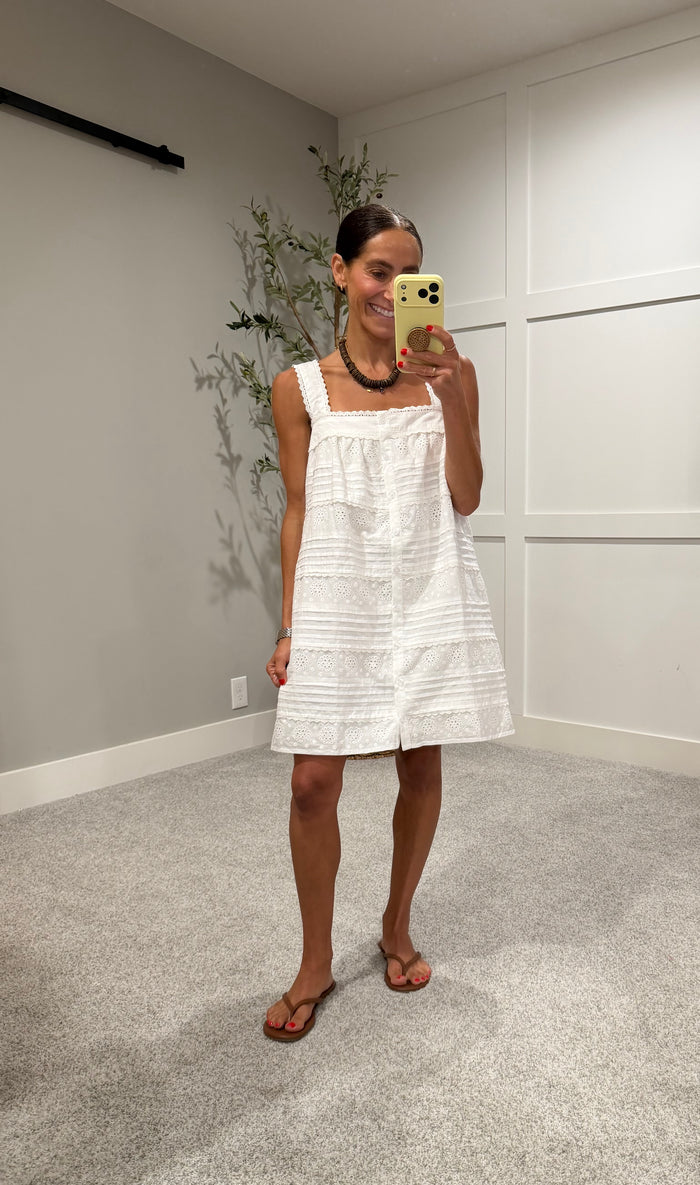 Eyelet Lace Mini | White