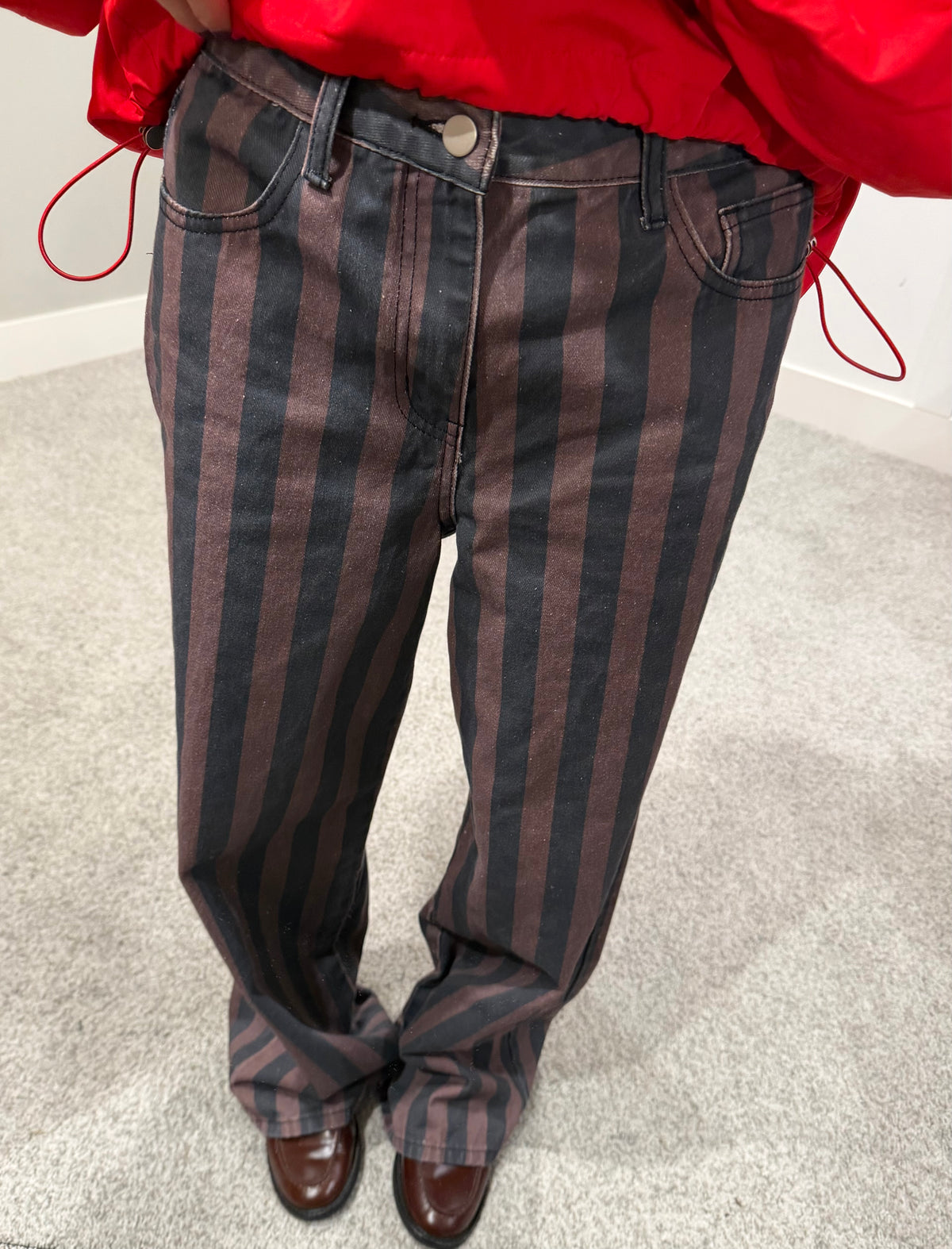 Vintage Stripe Jeans | Brown/Stripe