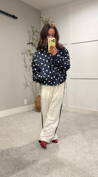 Polka Dot Jacket | Navy