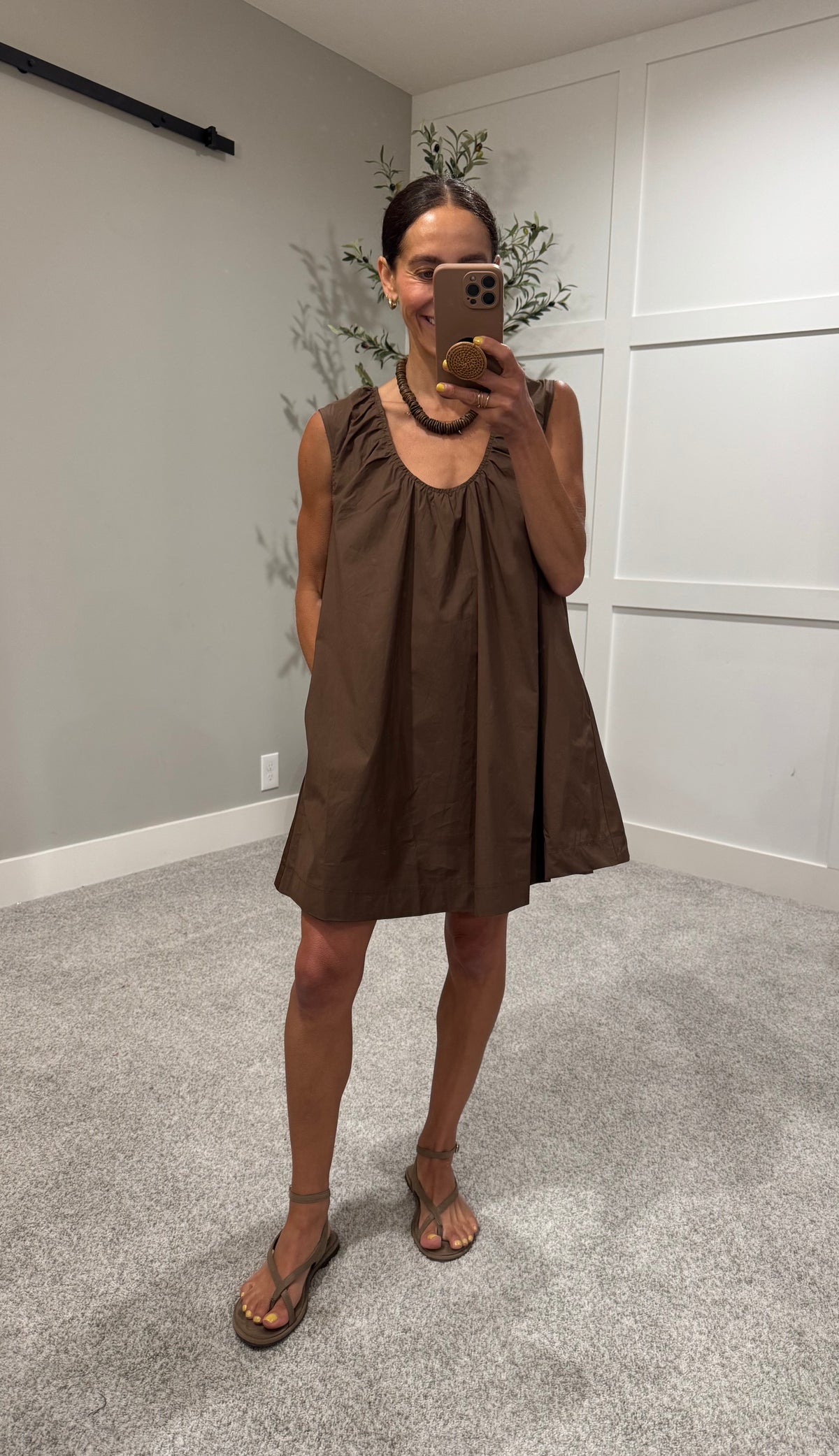 Talia Swing Dress | Brown