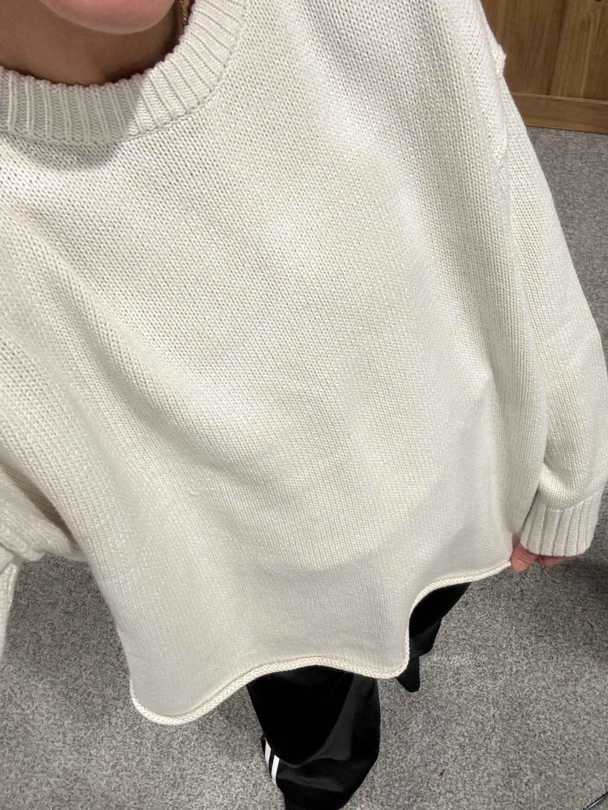 Boyfriend Crew Neck Sweater | Oatmeal