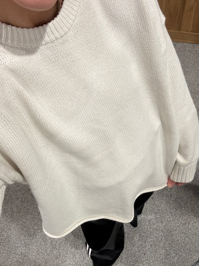 Boyfriend Crew Neck Sweater | Oatmeal