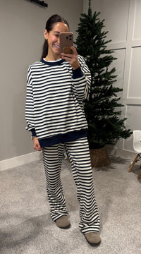 Crew Navy Striped Sweatshirt