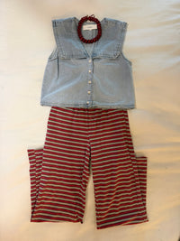 Whitney Striped Pants | Red