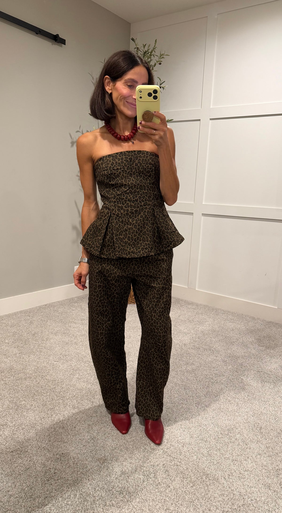 Leo Strapless Leopard Set