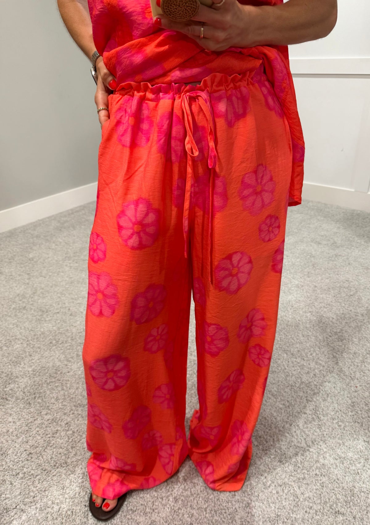 Kaui Floral Set | Red Orange