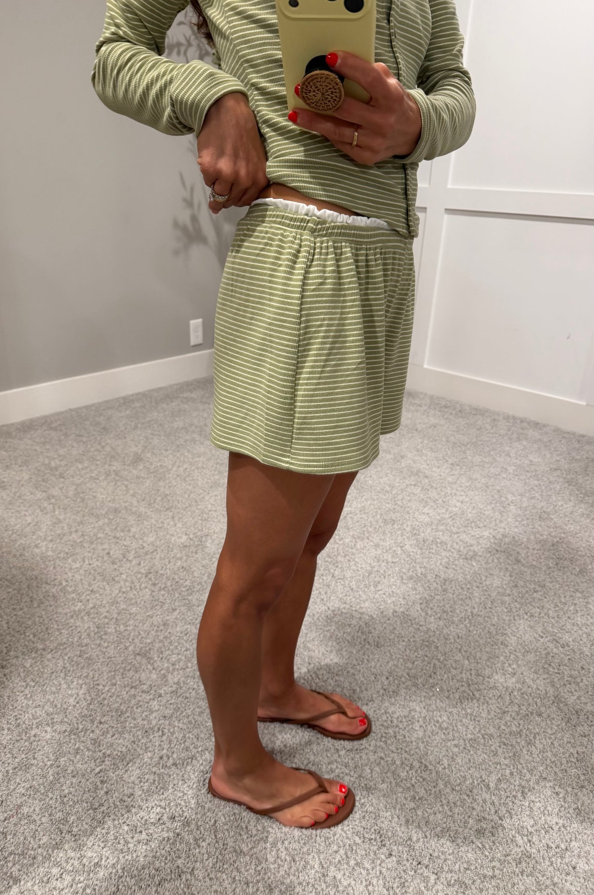 Jordan Striped Set | Matcha