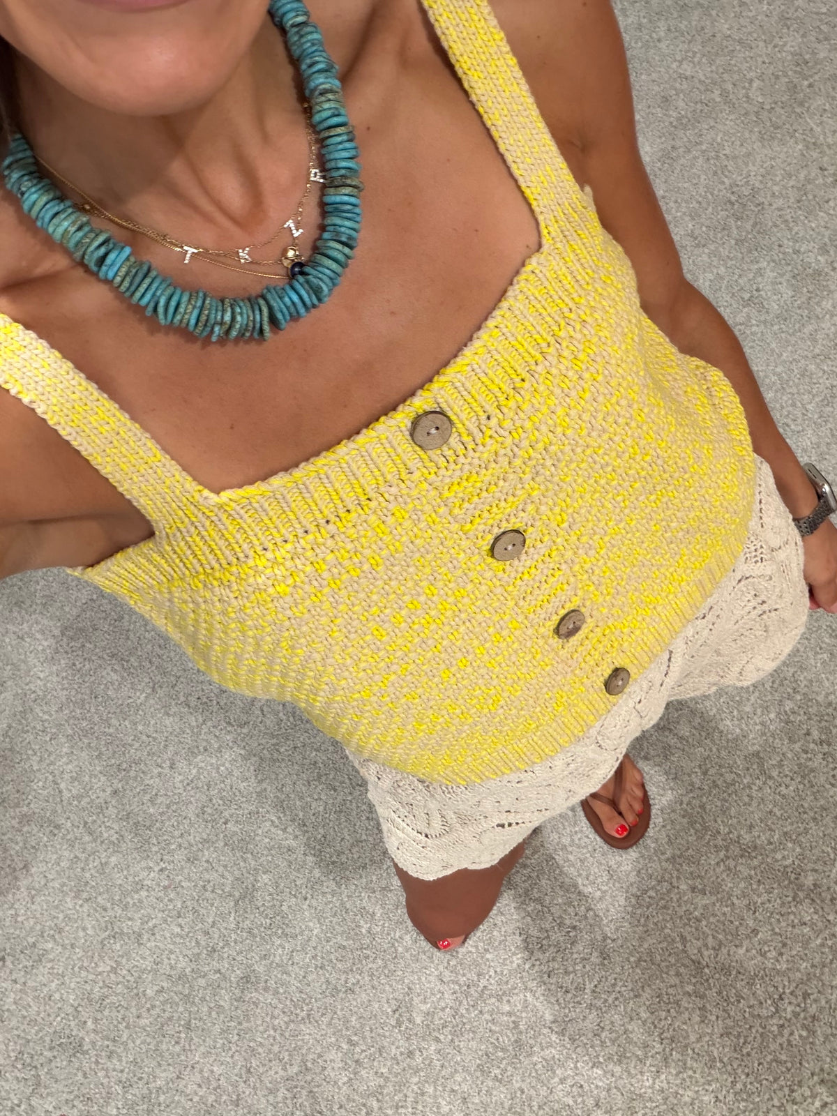 Lemon Drop Knit Top